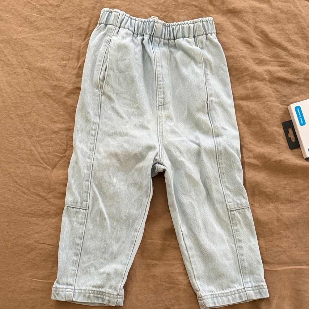 Denim Blue MILLK Kids Elastic Waist Pants